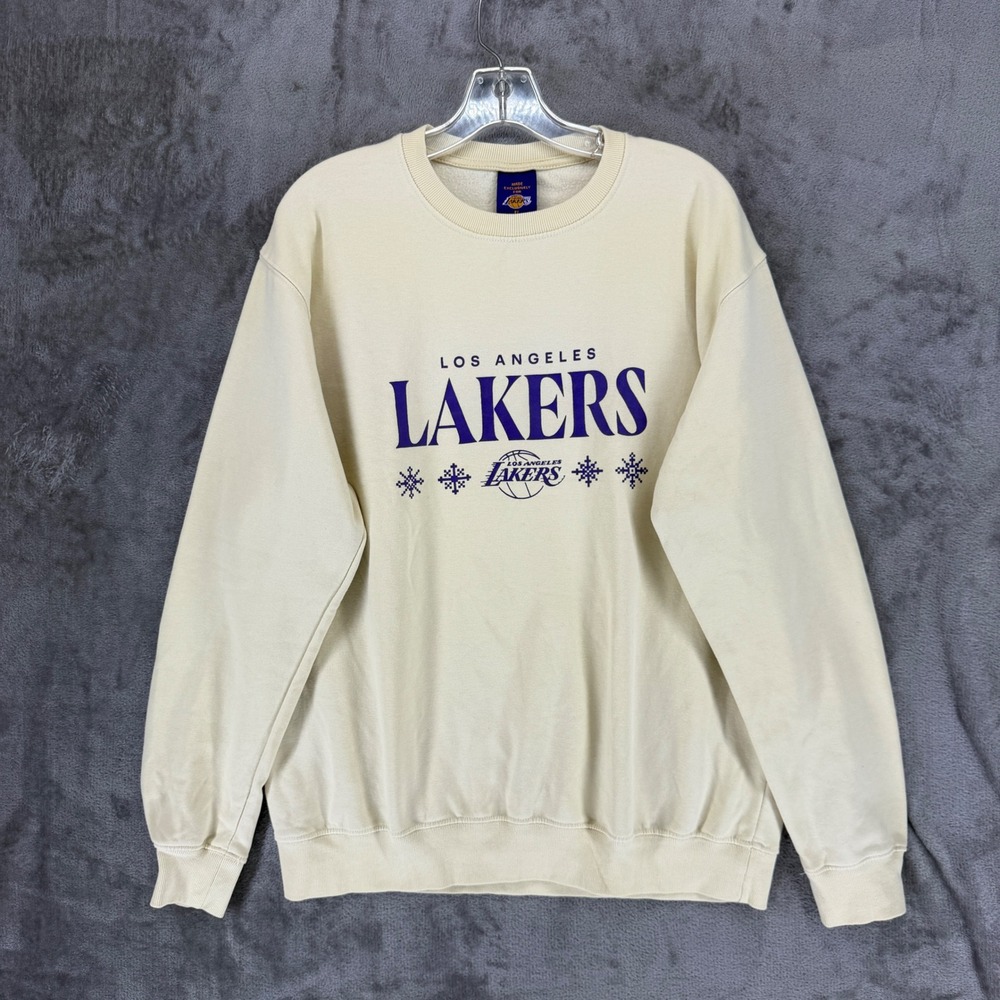 NBA Los Angeles Lakers Cream Crewneck Sweatshirt XL Links Marketing Group NBA